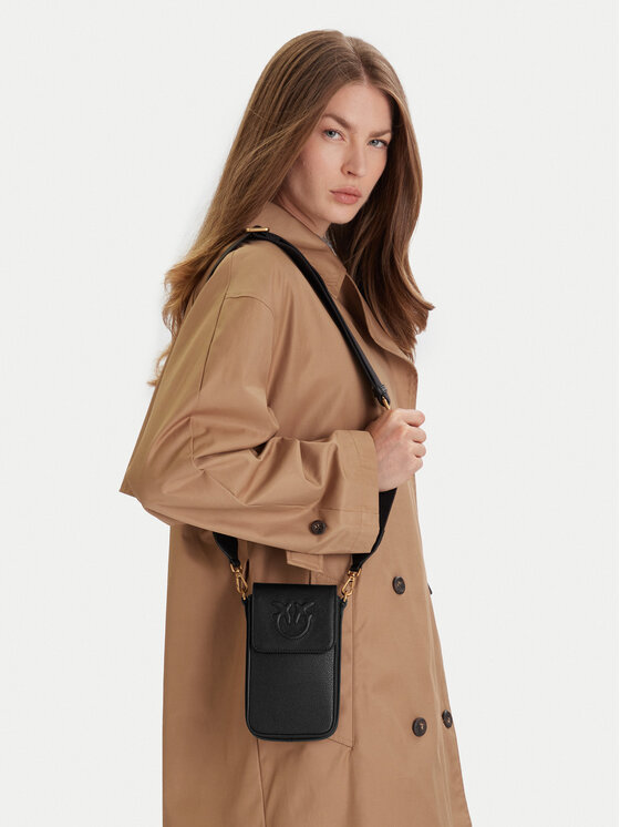 PINKO PINKO Torebka na telefon Phone Case Utility AI 25-26 PCPL 105355 A29Q Czarny