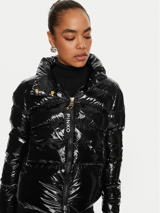 PINKO PINKO Geacă de iarnă Mirco 101598 A11K Negru Regular Fit
