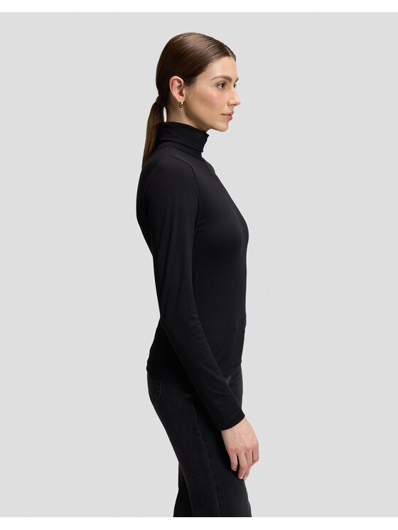 Lee Lee Sweter LS TURTLE NECK Czarny Slim Fit