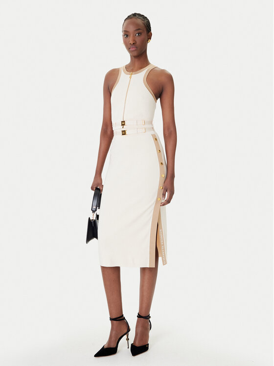 Elisabetta Franchi Elisabetta Franchi Midi krilo GK-27S-61E2-V340 Bež Regular Fit