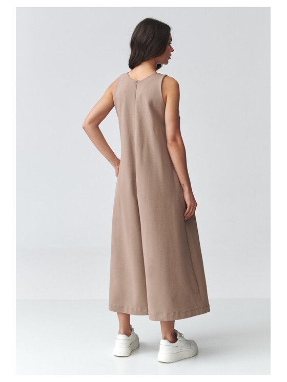 Makadamia Makadamia Kombinezon M919 Brązowy Loose Fit