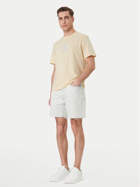 Calvin Klein Jeans Calvin Klein Jeans Τζιν σορτσάκια Classic LV04RF787G Εκρού Regular Fit