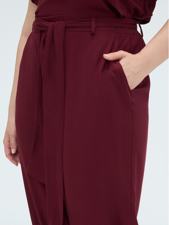 Fiorella Rubino Fiorella Rubino Spodnie materiałowe P084T005492N036 Bordowy Regular Fit