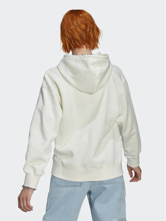 adidas adidas Bluza Trefoil Graphic Embroidery HM1636 Beżowy Loose Fit