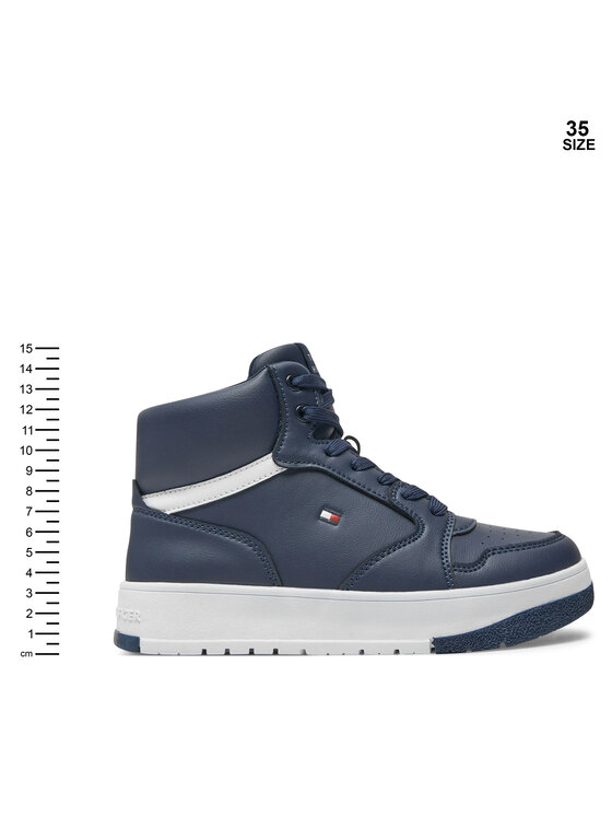 Tommy Hilfiger Tommy Hilfiger Tenisice Mid Cutlace-Up Sneaker T3X9-33641-1351 S Tamnoplava