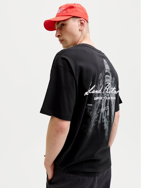 Jack & Jones Jack & Jones T-särk Eterna 12295544 Must Loose Fit