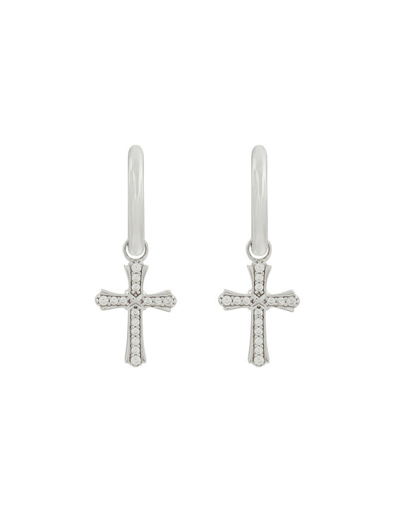 ICED STUFF ICED STUFF Cercei Sharp Cross Aur alb