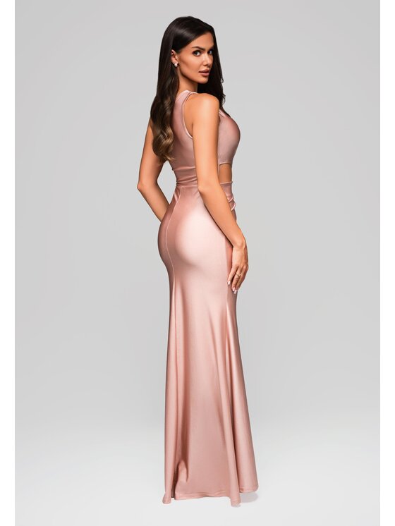 Ombre Ombre Sukienka wieczorowa LA-OM-DLR222 Różowy Regular Fit