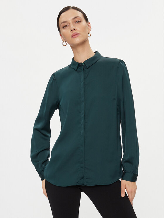 Vila Vila Camicia 14063320 Verde Regular Fit
