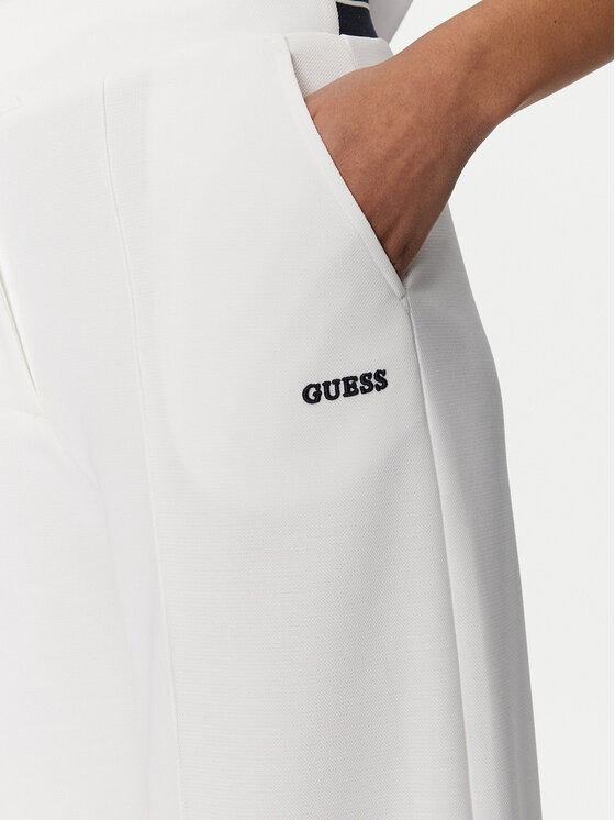 Guess Guess Παντελόνι υφασμάτινο V5GB02 KCYF2 Λευκό Regular Fit