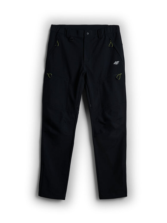 4F 4F Spodnie przeciwdeszczowe BETWEEN LAYERS Czarny Regular Fit