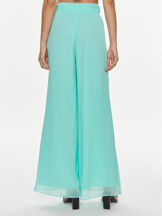 Patrizia Pepe Patrizia Pepe Kalhoty z materiálu 2P1584/A061-CA03 Tyrkysová Relaxed Fit