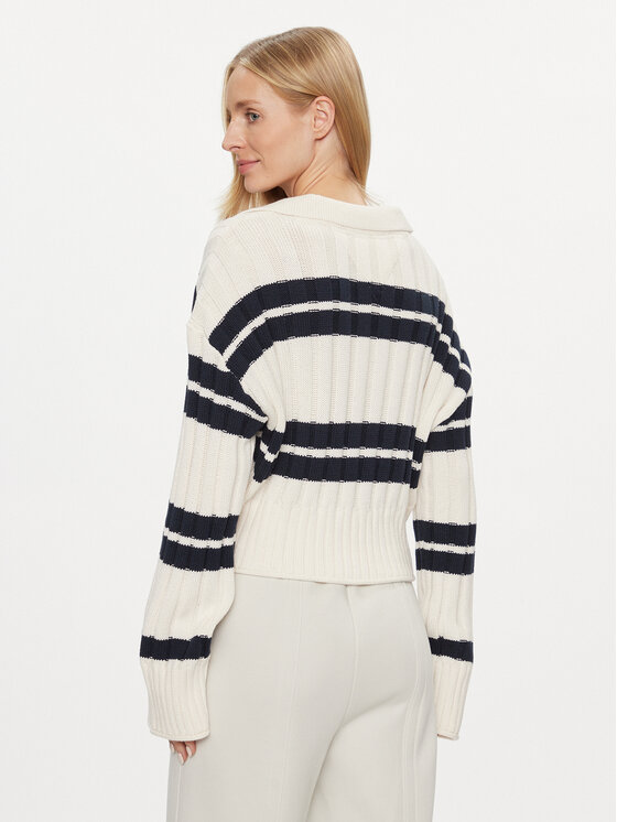 Tommy Jeans Tommy Jeans Sweter DW0DW17321 Écru Boxy Fit