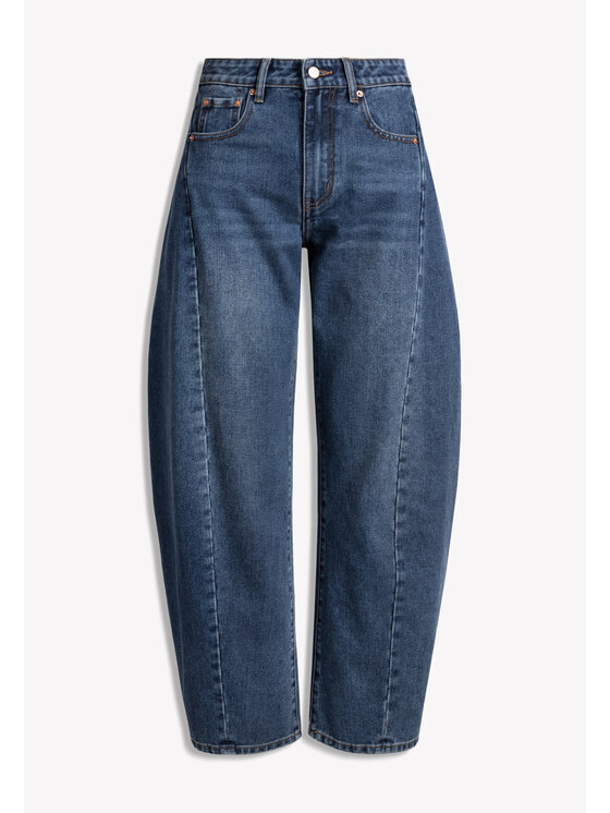 BIZUU BIZUU Jeansy LYON BARREL JEANS Modrá Standard Fit