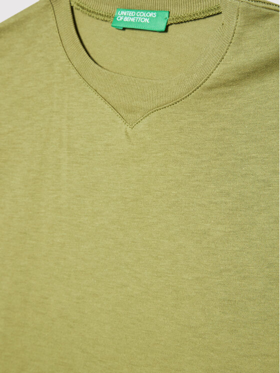 United Colors Of Benetton United Colors Of Benetton Majica 3I1XG100M Zelena Regular Fit