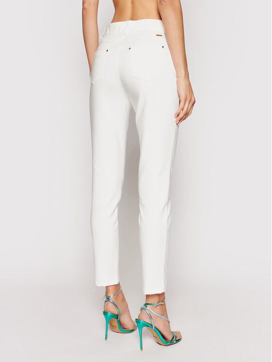 Marciano Guess Marciano Guess Kalhoty z materiálu 1GG113 9544Z Bílá Slim Fit