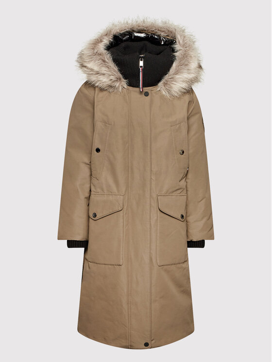 Tommy Hilfiger Tommy Hilfiger Parka Maxi WW0WW31920 Μπεζ Regular Fit
