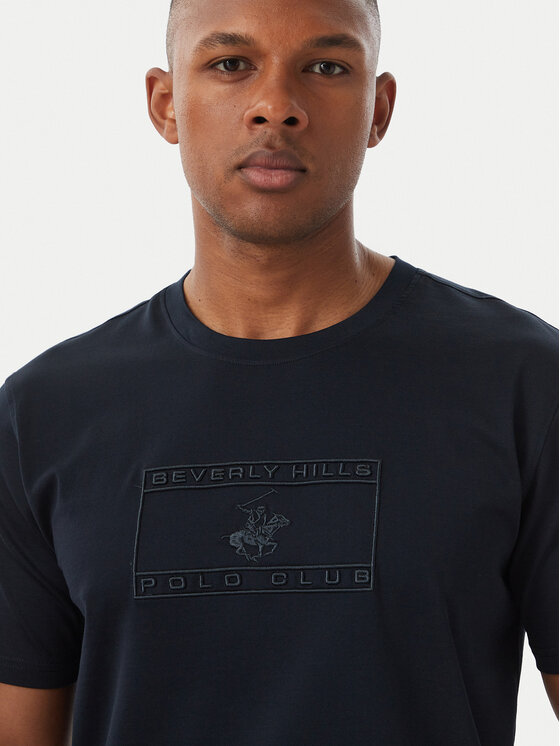Beverly Hills Polo Club Beverly Hills Polo Club T-Shirt P-FW26M-TS1536 Granatowy Regular Fit