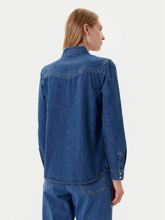 United Colors Of Benetton United Colors Of Benetton Τζιν πουκάμισο 5RZKDQ06T Μπλε Regular Fit
