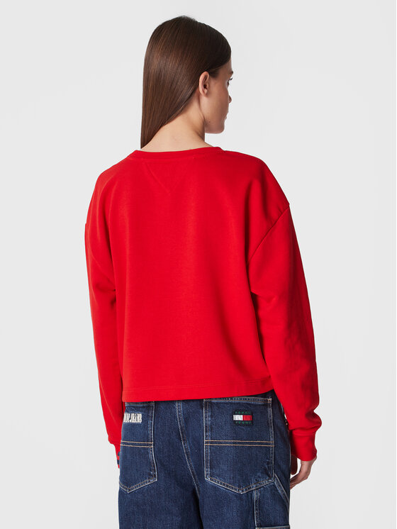 Tommy Jeans Tommy Jeans Felpa Essential DW0DW14851 Rosso Regular Fit