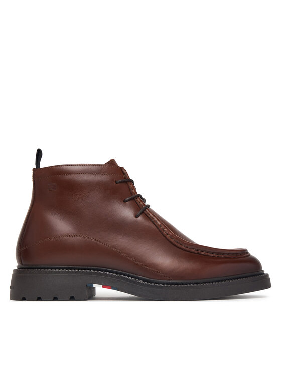Tommy Hilfiger Tommy Hilfiger Μποτίνια Corporate Casual Lth Moc Chukka FM0FM05987 Καφέ