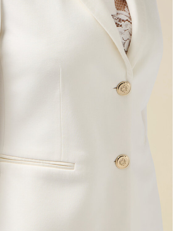 Oltre Oltre Marynarka R898J000300N011 Biały Regular Fit