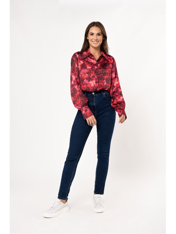 QUIOSQUE QUIOSQUE Dámske nohavice 3TP001 Tmavomodrá Regular Fit