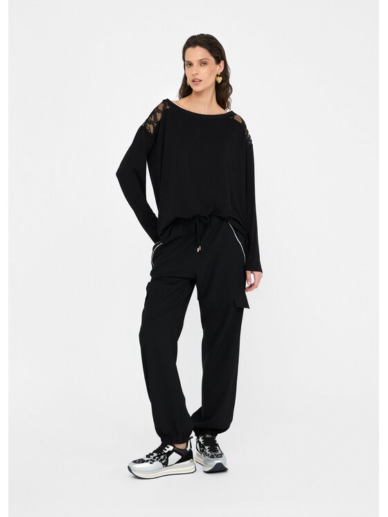 Liu Jo Liu Jo Pantaloni di tessuto TF5263TS42303N66 Nero Regular Fit