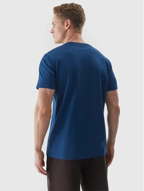 4F 4F Tričko 4FWSS25TTSHM3096-32S Modrá Regular Fit