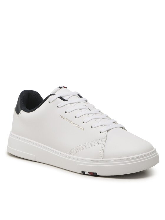 Tommy Hilfiger Tommy Hilfiger Laisvalaikio batai Elevated Rbw Cupsole Leather FM0FM04487 Balta