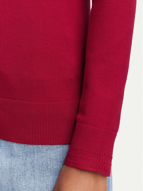 Tommy Hilfiger Tommy Hilfiger Sweter WW0WW51383 Czerwony Regular Fit