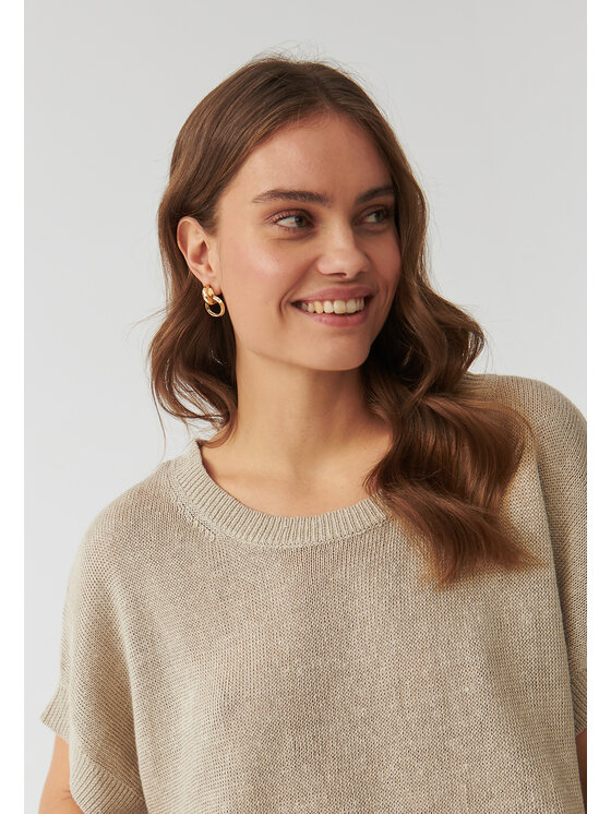 TATUUM TATUUM Sweter LIMIKO Beżowy Classic Fit