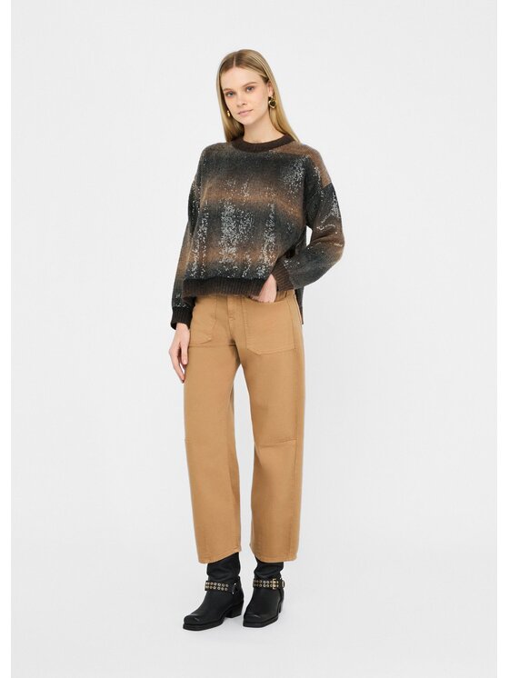 Liu Jo Liu Jo Pantaloni di tessuto UF5161T181880939 Beige Carrot Fit