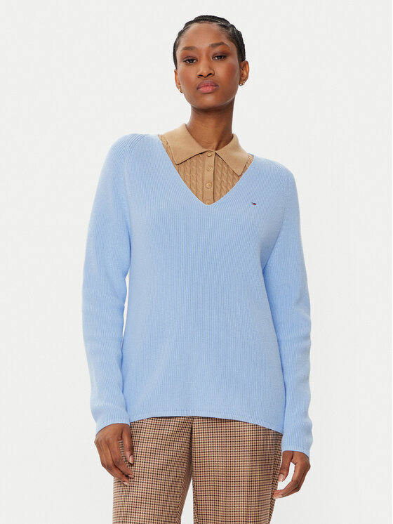 Tommy Hilfiger Tommy Hilfiger Pullover WW0WW44452 Blau Regular Fit
