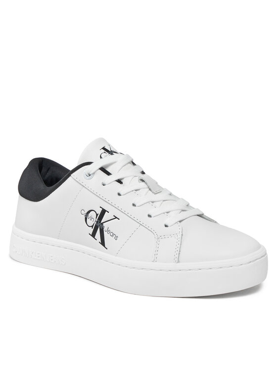 Calvin Klein Jeans Calvin Klein Jeans Sneakersy Classic Cupsole Lowlaceup Lth Wn YW0YW01444 Bílá