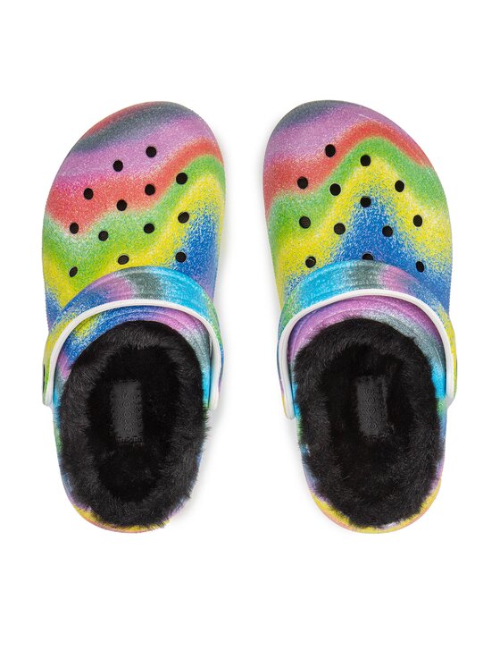 Crocs Crocs Παντόφλες Classic Lined Spray Dye Clog K 208081 Έγχρωμο