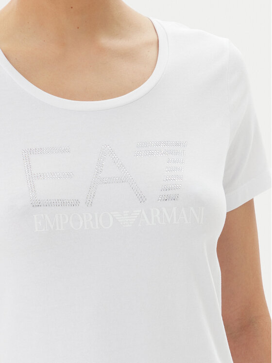 EA7 Emporio Armani EA7 Emporio Armani Majica 7W000094 AF10373 U0002 Bela Slim Fit