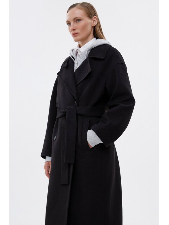 Estro Estro Cappotto ER00115600 Nero Loose Fit