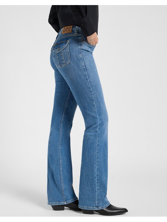 Lee Lee Jeansy Flap Pocket Jessica Niebieski Bootcut Fit