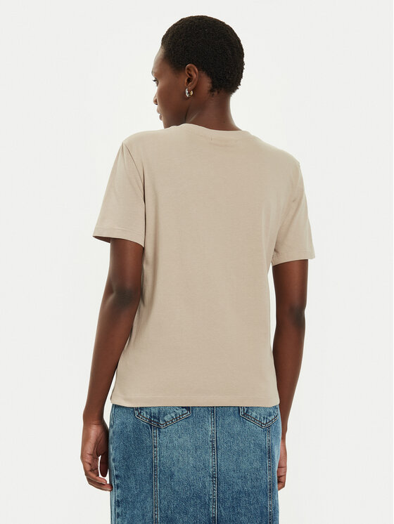 Calvin Klein Jeans Calvin Klein Jeans Póló Embro Badge J20J222560 Bézs Regular Fit