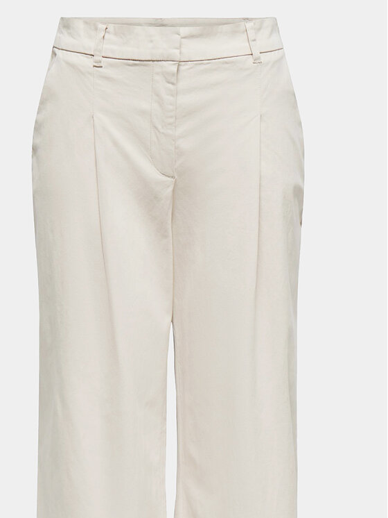 ONLY ONLY Stoffhose Stella 15311377 Écru Regular Fit