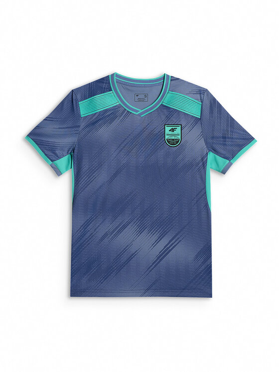 4F 4F Koszulka techniczna FOOTBALL Granatowy Regular Fit