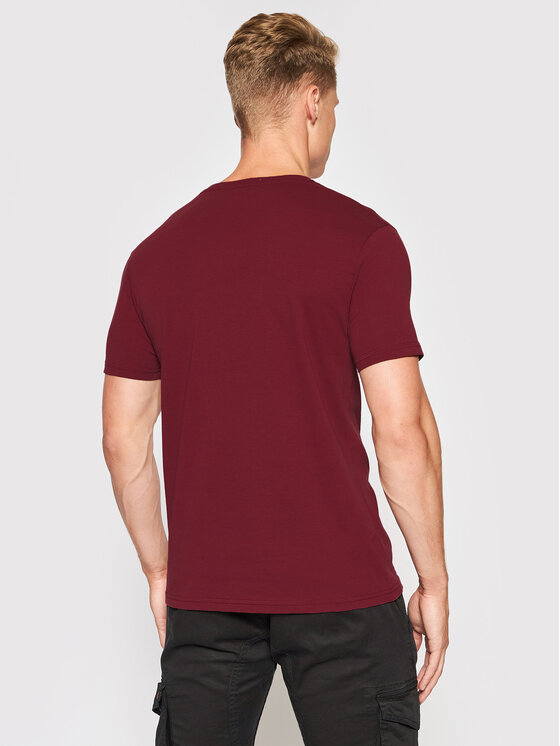 Alpha Industries Alpha Industries T-Shirt Basic 100501 Bordowy Regular Fit