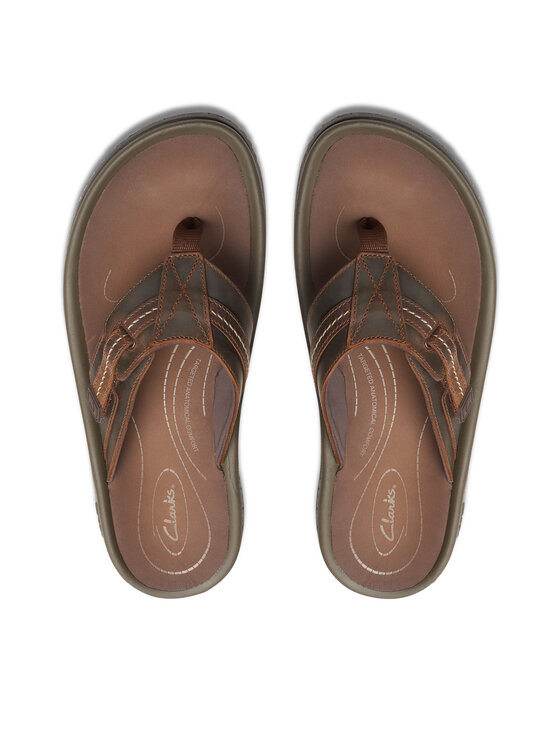 Clarks Japonki Wesley Sun 26176987 Brązowy