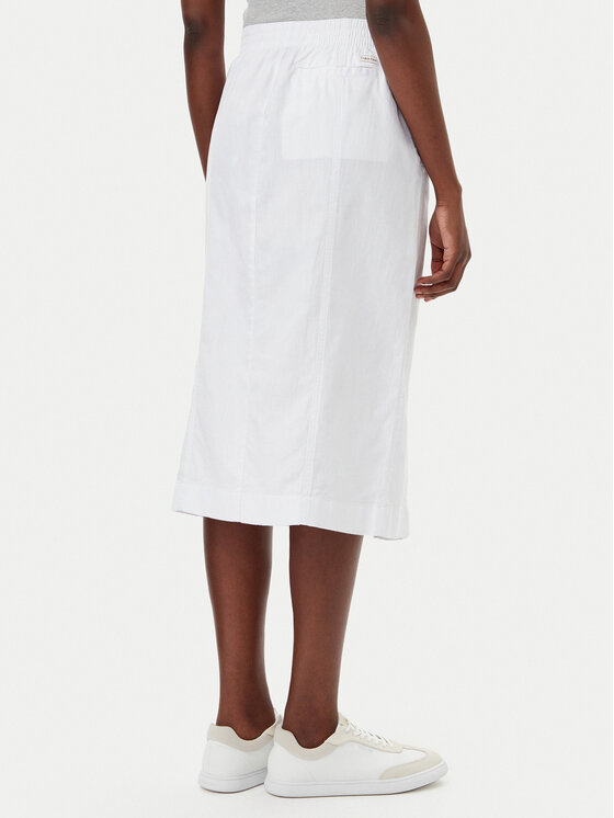 Calvin Klein Jeans Calvin Klein Jeans Spódnica midi J20J225327 Biały Regular Fit