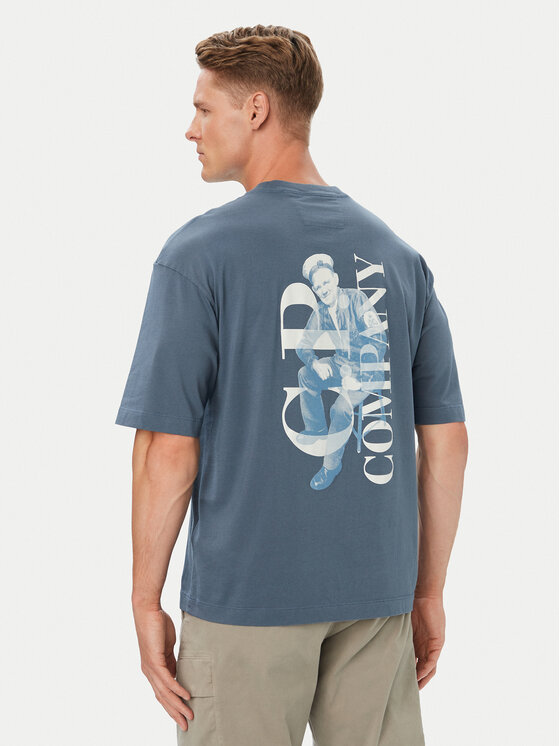 C.P. Company Tricou 21CMTS209A110579W Albastru Comfort Fit