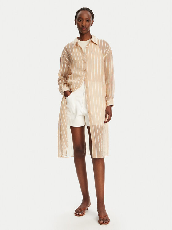 LOLA CASADEMUNT LOLA CASADEMUNT Cămașă LS2515045 Bej Relaxed Fit