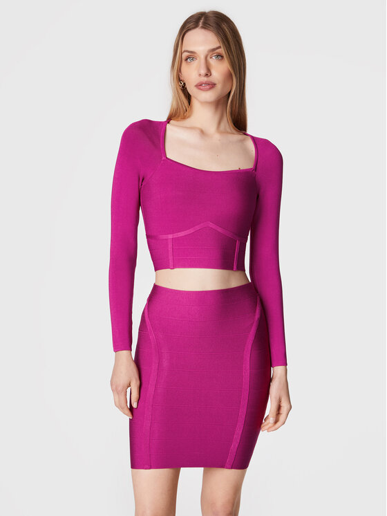 Blusa Zaylee W2BR22 Z2XY0 Rosa Slim Fit