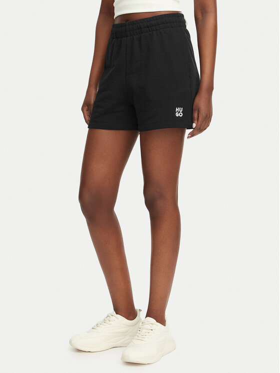 HUGO Szorty sportowe Ninosta 50536943 Czarny Relaxed Fit