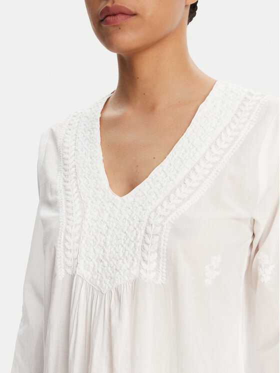 Selmark Selmark Nyári ruha BC198 Fehér Relaxed Fit